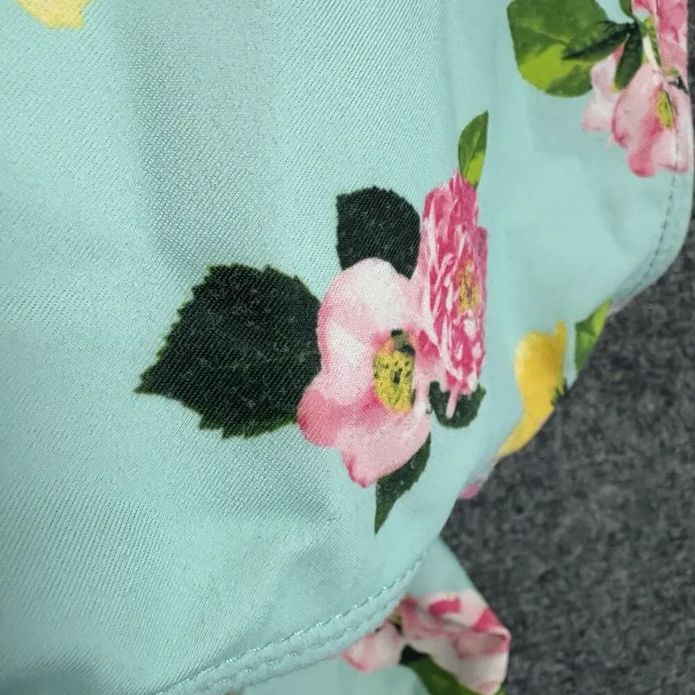 Betsey Johnson Girls Swimsuit Size 5 Green Long Sleeve Zipper